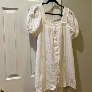 Victoria Dunn White Cotton Dress